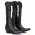 Bota Feminina Texana Tucson - Couro Preto - Solado P51 Liso Preto
