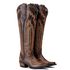 Bota Feminina Texana Tucson - Couro Fóssil Café -Solado P52 Rústico Café