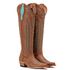 Bota Feminina Texana Tucson - Couro Tucson Caramelo -Solado P52 Rústico Café