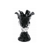 Vaso de Cristal Murano Atemporal Preto 45 cm