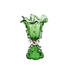 Vaso de Cristal Murano Atemporal Verde Com Âmbar 45 cm