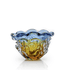 Cachepot Mini Cristal Murano Mars Azul com Âmbar