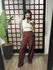 Calça pantalona alfaiataria Deise 1696- Vinho