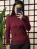 Blusa Trico flor Jasmin 1617- Vinho