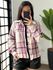 Camisa tipo lã batida xadrez 3203- Rosa 