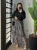 Saia tule animal print Dandara 3260 - Preto 