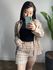 Shorts xadrez Vanessa 33590- Bege