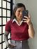 Blusa Tricô Gola W01- Vinho 