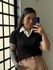 Blusa Tricô Gola W01 - Preto 