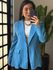 Blazer Alongado Aline 812 - Azul 