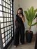 Macacão Pantalona com Babado Ella 22056 - Preto 