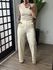 Calça Pantalona Marena 1616 - Creme 