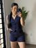 Conjunto Shorts Alfaiataria Dália 86 - Azul Marinho 