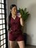 Conjunto Shorts Alfaiataria Dália 86 - Vinho 