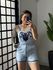 Conjunto Shorts Bordado Donna 552 - Azul 