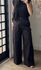Calça Pantalona Acetinada Plus Size Aura 1185 - Preto C065