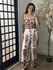 Conjunto Pantalona Estampado Bia 857 - Vermelho C039
