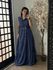 Vestido longo com Cinto Emilly 025 - Azul Marinho C062