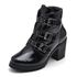 Bota Coturno Feminino Top Franca Shoes Motociclista Verniz Preto