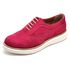 Sapato Social Feminino Top Franca Shoes Oxford Camurça Fuscia