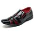 Sapato Social Masculino Top Franca Shoes Verniz Vermelho / Preto