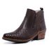 Bota Masculina Botina Texana Country Em Couro Trice Legitimo Com Ziper Cafe