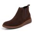 Bota Botina Chelsea Couro Camurça Eco Sola Borracha Palmilha Anatomica Cafe