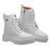 Bota Coturno Feminino Branco Sola Tratorada 