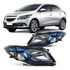 Farol Onix Prisma 2013 a 2016 Moldura Azul