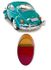 Lente da Lanterna Fusca 1200 e 1300 Tricolor Traseira Peça