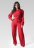 Conjunto Feminino Alfaiataria Bordado Vermelho - 1537