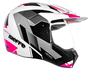 Capacete Bieffe 3 Sport Com Viseira Cristal 30th React Branco Rosa