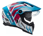 Capacete Bieffe B-trail Defender C/ Óculos On Road Off Road Rosa Azul