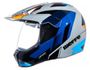 Capacete Bieffe 3 Sport Com Viseira Cristal 30th React Azul