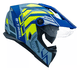 Capacete Bieffe B-trail Defender C/ Óculos On Road Off Road Cinza Azul