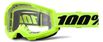 Óculos 100% Strata 2 Transparente Amarelo Fluor Off Road Trilha Motocross