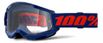 Óculos 100% Strata 2 Navy Transparente Motocross Off Road Trilha