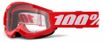 Óculos 100% Strata 2 Vermelho Transparente Motocross Off Road Trilha