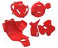 Kit Protetor De Carter Quadro Tampa De Motor Anker Crf250f Vermelho
