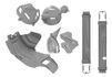 Kit 3 Protetor Plástico Motor Quadro Balança Crf 250f Anker Cinza