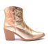 Bota Western Tassi Em Couro Ouro Light