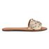 Rasteira Flat Monopólio Júlia Couro Dourado