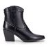 Bota Western Lya Em Couro Preto