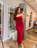 Vestido Midi Cetim Elis Vermelho