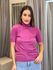 Blusa Lisa em Tricot Modal Gola Alta Fúcsia 