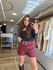 Short Couro Samia Marsala