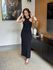 Vestido Midi Assimetrico Bianca Preto