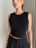 Regata Cropped Canelada Power Preta 