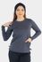 Blusa Manga Longa Cinza Em Malha Dry Confortly Scrub