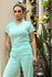 Blusa Verde Claro Em Malha Dry Confortly Scrub